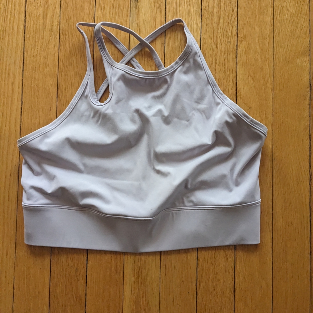 Light Lavender High-Neck Sports Bralette